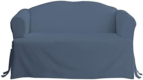 SureFit Duck Cotton Sofa Slipcover - Bluestone Color