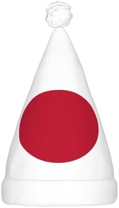 Japanese Flag Print Christmas LED Santa Hat for Festive Events
