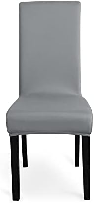 Amazon Basics Light Grey Dining Chair Covers Pack of 6