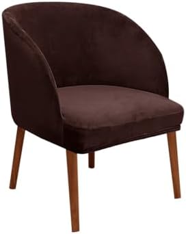 2 Pack Soft Velvet Armchair Slipcover for Round Curved Back Chairs