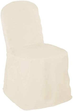 Lanns Linens 10 Pc Ivory Polyester Dining Chair Covers