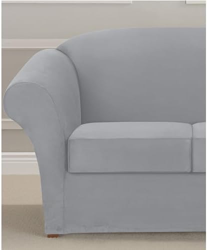 SureFit Ultimate Stretch Suede Four Piece Sofa Slipcover