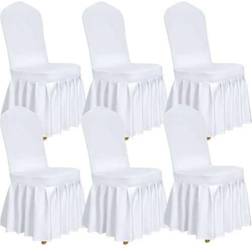 Vencede Dining Chair Covers with Skirt 6pcs
