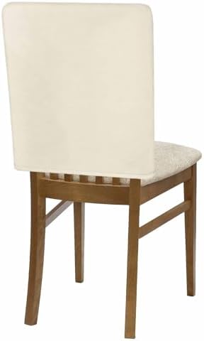 Cream Beige Chair Back Covers 4 Pcs Dining Room Slipcovers