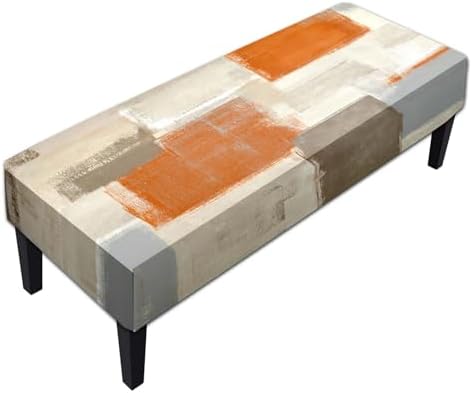 MCALK Orange Stretch Dining Bench Cover