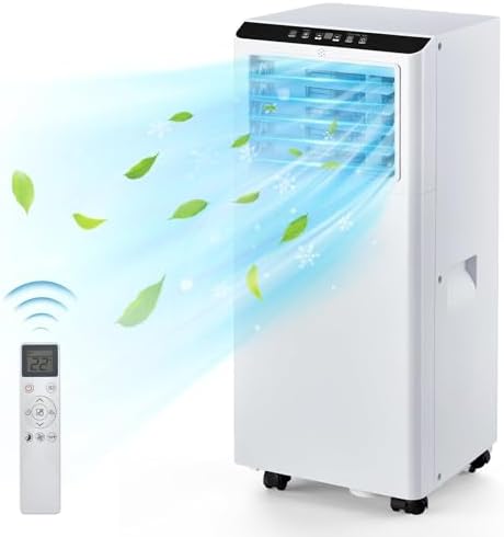 Euker 8000 BTU Portable Air Conditioner with Fan Mode and Dehumidifier