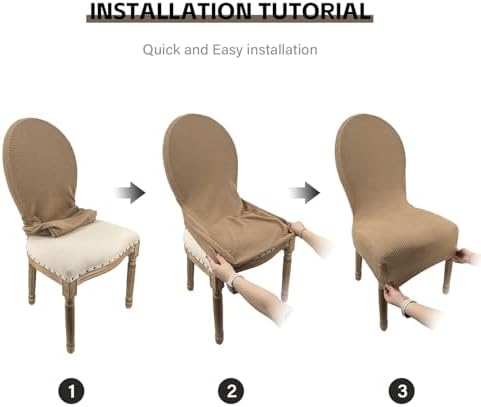 Elastic Dining Chair Slipcovers 4pcs Gray
