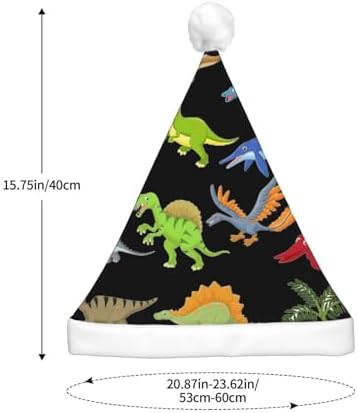 Cartoon Dinosaur Print Christmas Hat with LED Lights