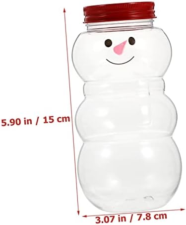 Cabilock 10pcs Snowman Drink Bottles with Lids
