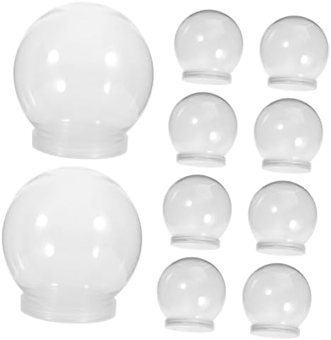 10Pcs Clear Plastic Ball Containers for DIY Crafts and Party Favors