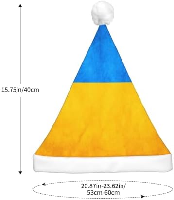 Ukrainian Flag Christmas Hat with LED Lights