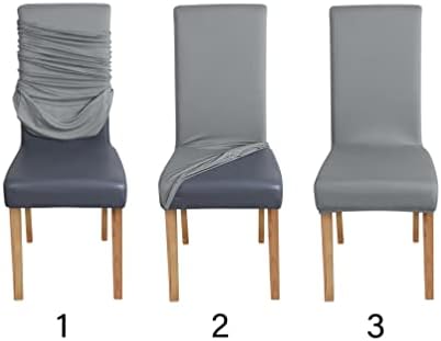 Amazon Basics Light Grey Dining Chair Covers Pack of 6