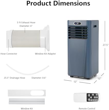 ARLIME 10000 BTU Portable Air Conditioner with Fan Dehumidifier