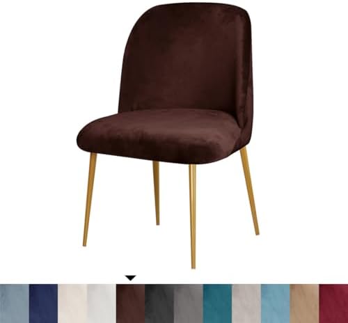 2 Pack Velvet Chair Slipcovers for Dining Room