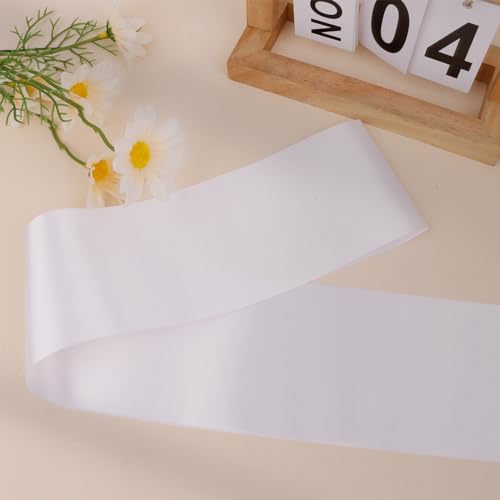 16Pcs White Sash Blank Sashes for Customization