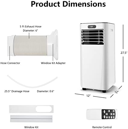 ARLIME 10000 BTU Portable AC Unit with Fan and Dehumidifier