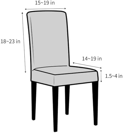 Deisy Dee Velvet Stretch Dining Chair Covers - 2 Pack Orange
