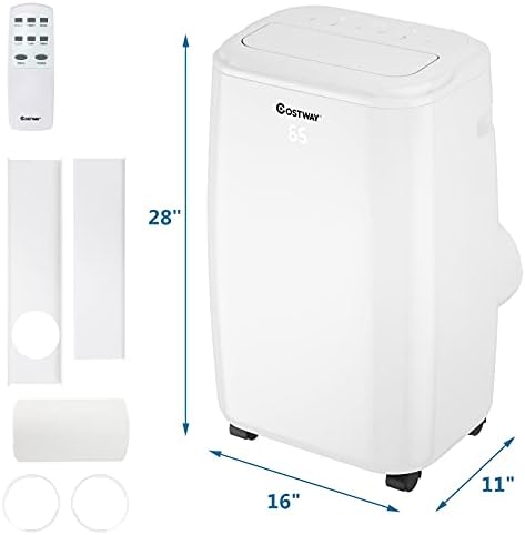 COSTWAY 10000 BTU Portable Air Conditioner with 3 Modes and Remote Control