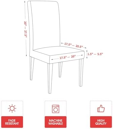 Horaldaily 6PCS Christmas Dining Chair Covers