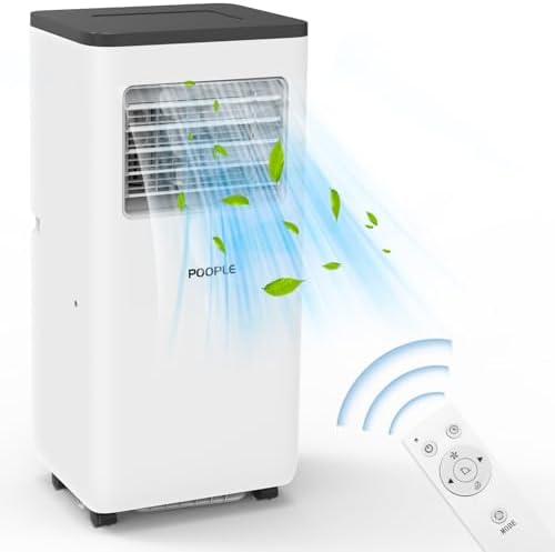 POOPLE 8000 BTU Portable AC Unit with 5 Modes and Remote Control