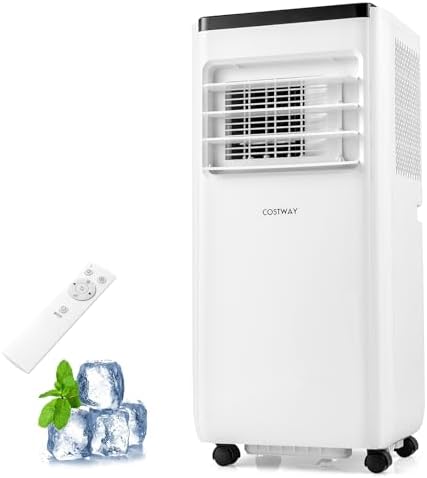 COSTWAY 8000 BTU Portable Air Conditioner with Timer and Sleep Mode
