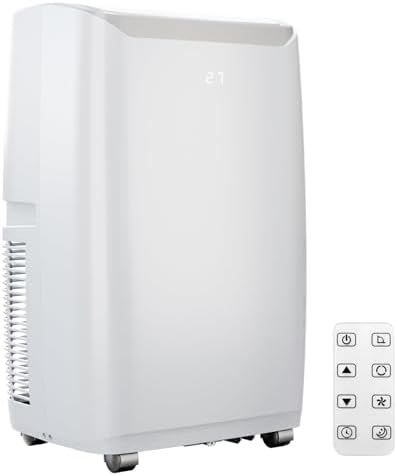 14000 BTU Portable Air Conditioner with Quiet Operation and Remote Control