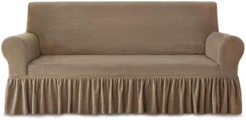 NICEEC Thick Plush Sofa Slipcover with Skirt