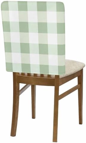 Sage Green Buffalo Check Chair Covers Set of 4