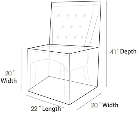 Clear PVC Dining Chair Covers with Backrests Set of 2