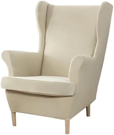 Xingyuxuan 2-Piece Wingback Chair Slipcover - Stretchable Washable Armchair Cover