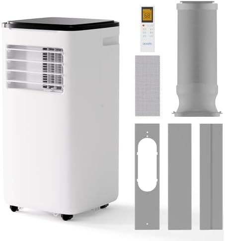 DENBIG 10000 BTU Portable AC Unit with Dehumidifier and 2 Speed Fan
