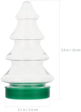 CLISPEED 3pcs Christmas Tree Candy Bottles Festive Storage Containers