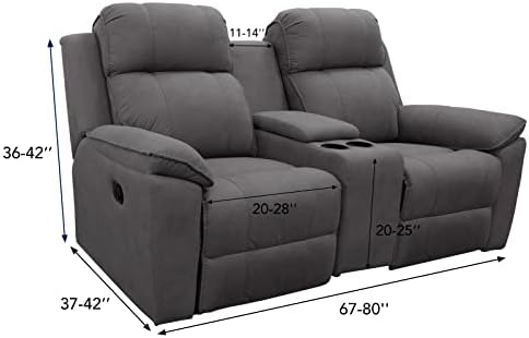 Easy Going Stretch Recliner Loveseat Cover with Console and Storage