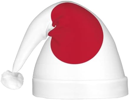 Japanese Flag Print Christmas LED Santa Hat for Festive Events