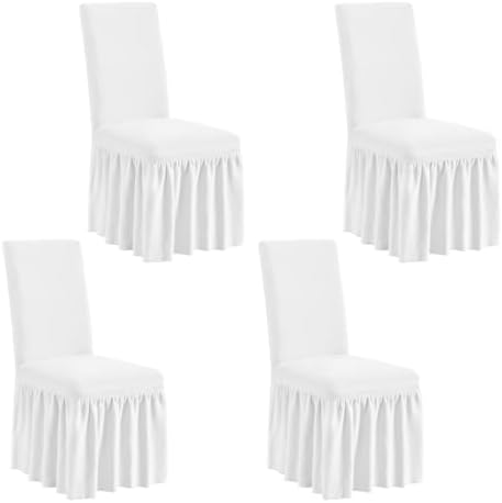 NICEEC Plush Chair Covers Set of 4 for Dining Rooms