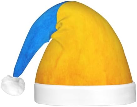 Ukrainian Flag Christmas Hat with LED Lights