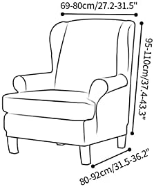 ZYANLING Stretch Armchair Slipcovers 2pcs Wingback Chair Covers