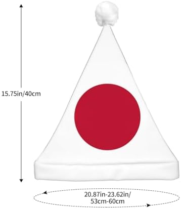 Japanese Flag Print Christmas LED Santa Hat for Festive Events