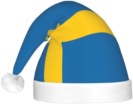 Swedish Flag Christmas Hat with LED Lights