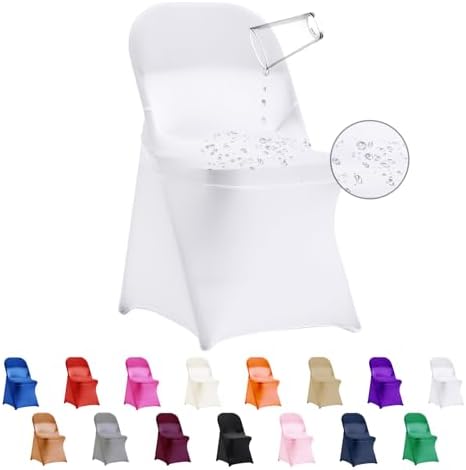 12 PCS Water Resistant Spandex Chair Covers for Home Events