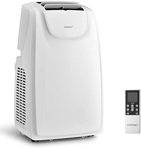 COSTWAY 11500 BTU Portable Air Conditioner with Dual Hose and Remote Control