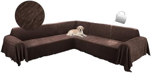 100 Waterproof Corner Sectional Couch Cover L Shape with Tassel