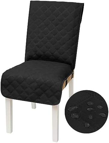 Yonus Waterproof Dining Chair Cover Black 1PCS