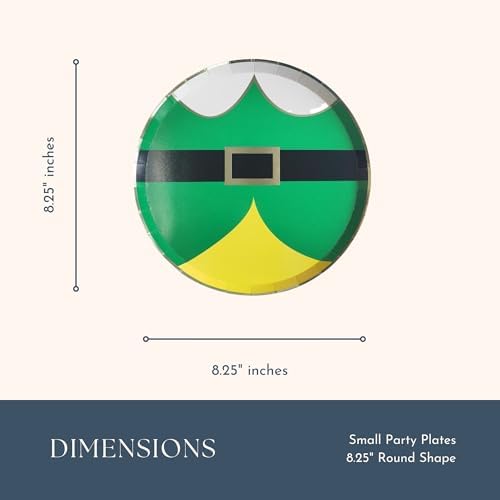 Elf Christmas Plates 825 8 Pack by Bonjour Fete