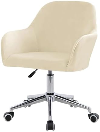 Velvet Office Chair Slipcover with Arms for Home and Kitchen
