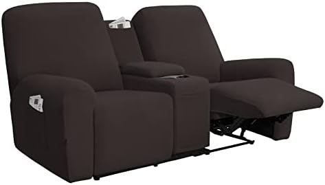 Easy Going Stretch Recliner Loveseat Cover with Console and Storage
