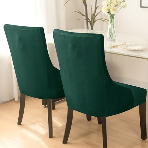 XMNTG Stretch Velvet Wingback Chair Cover Slipcover