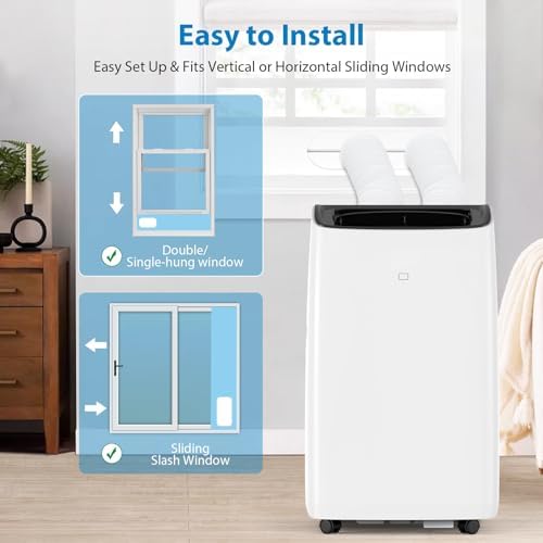 Acekool 14000 BTU Inverter Portable AC Unit with Heater and Remote Control