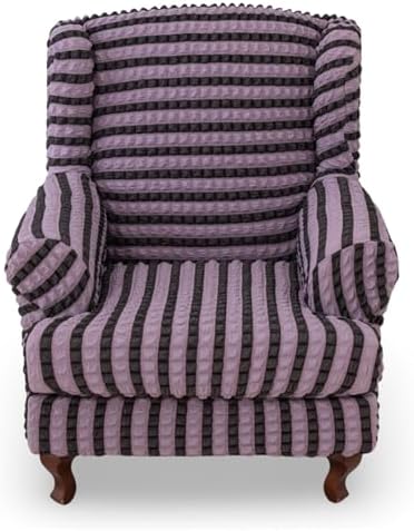 Stretch Wingback Chair Covers 2 Piece Set for Living Room and Bedroom
