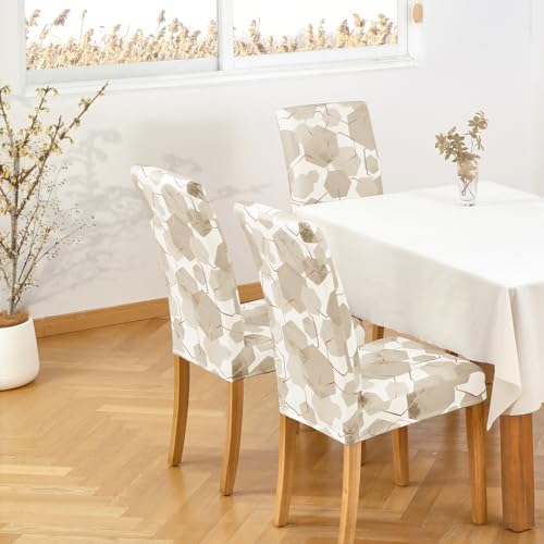 Gibelle Dining Chair Covers Set of 4 Beige